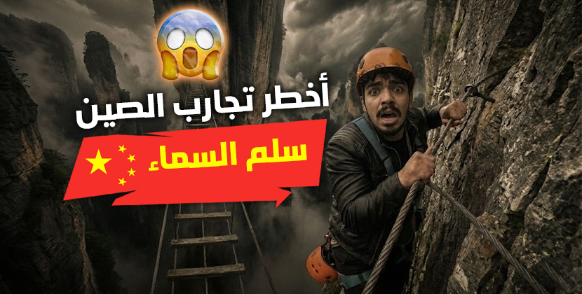 سلم السماء في الصين: أخطر درج في العالم ومغامرة تحبس الأنفاس