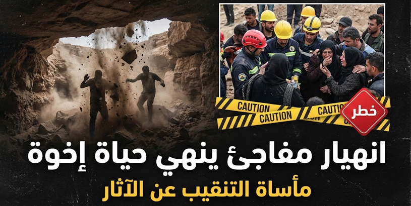 فيديو مأساوي لإخوة ينقبون عن الآثار.. انهيار مفاجئ ينهي حياتهم ويكشف خطورة الجريمة