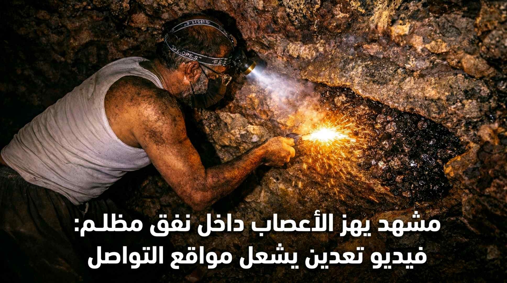 مشهد يهز الأعصاب داخل نفق مظلم: فيديو تعدين يشعل مواقع التواصل
