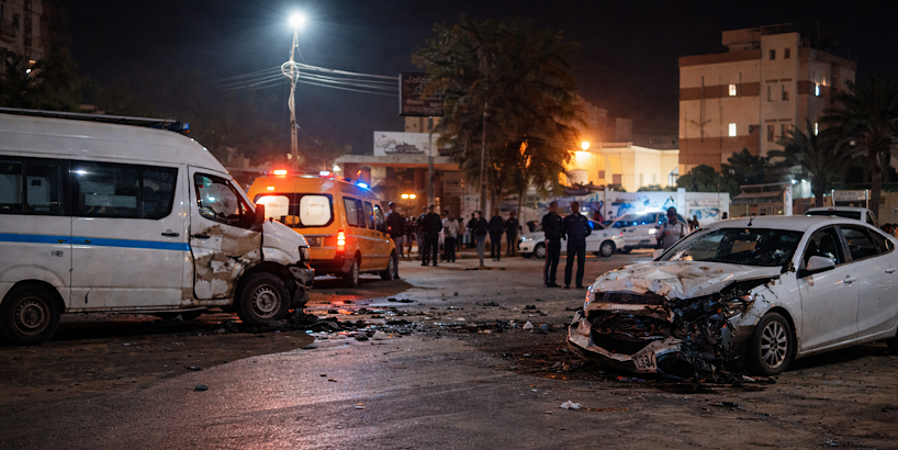 حادث أمام مستشفى بالمنيا يحوّل طريقًا هادئًا إلى مأساة ويعيد طرح أسئلة السلامة المرورية