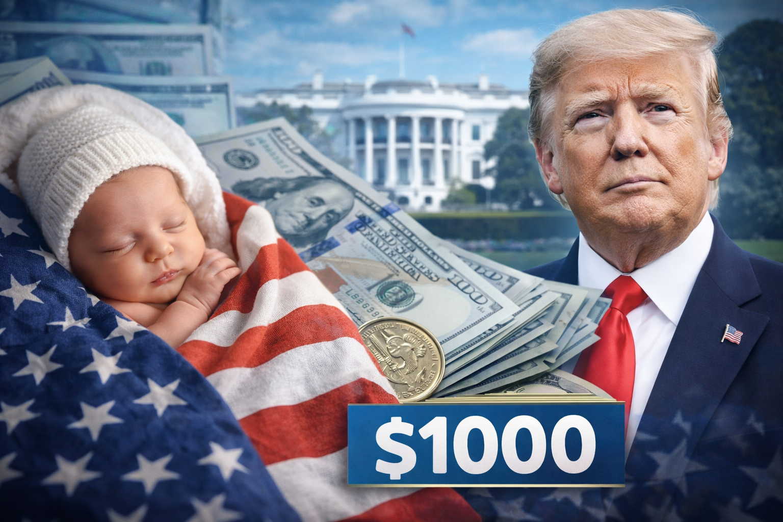 مبادرة 1000 دولار لكل مولود أمريكي… قراءة صحفية علمية في دعم الأسرة والاقتصاد والجدل السياسي