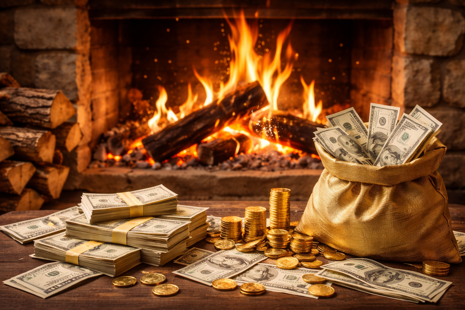 فيديو Fireplace يحقق مليون دولار من حطب ونار وصوت لهب