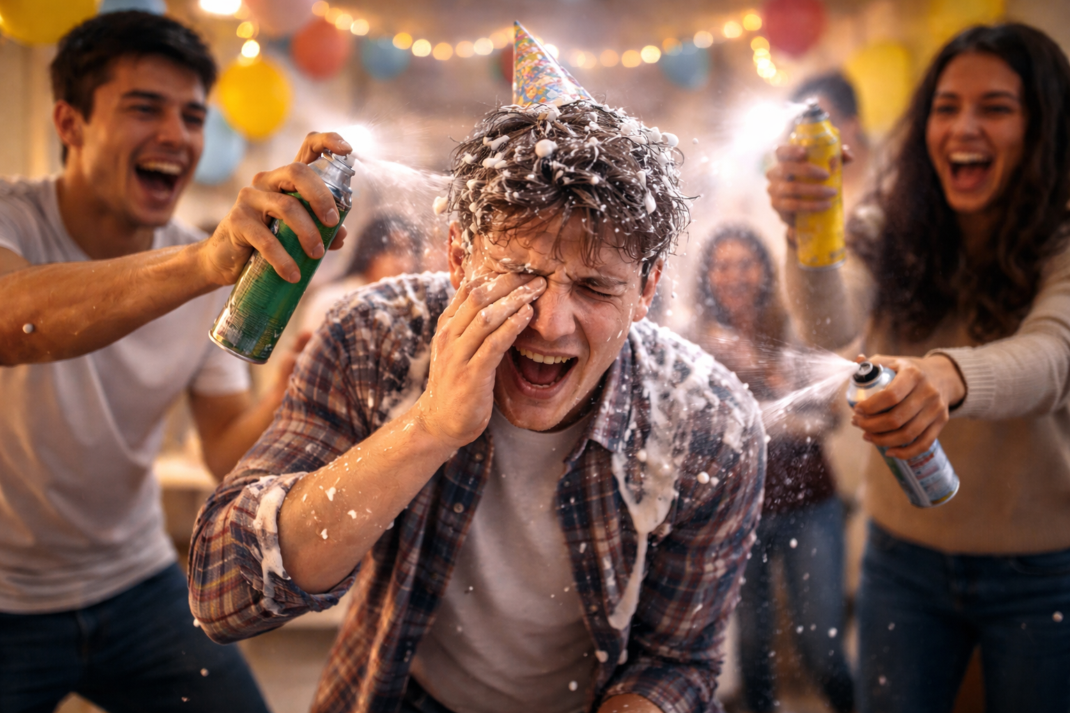 رشّ الصابون في عيد الميلاد.. مزحة تتحول لأذى: لماذا هي خطيرة وكيف نحمي نفسنا؟