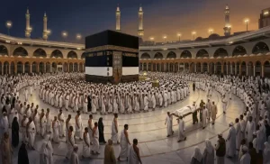 حسن الخاتمة: مشهد مهيب لوفاة معتمر وهو يطوف حول الكعبة