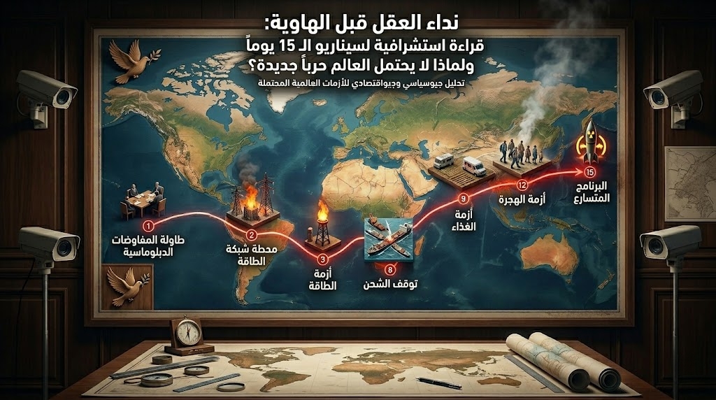نداء العقل قبل الهاوية: قراءة استشرافية لسيناريو “الأيام الخمسة عشر” ولماذا لا يحتمل العالم حرباً جديدة؟