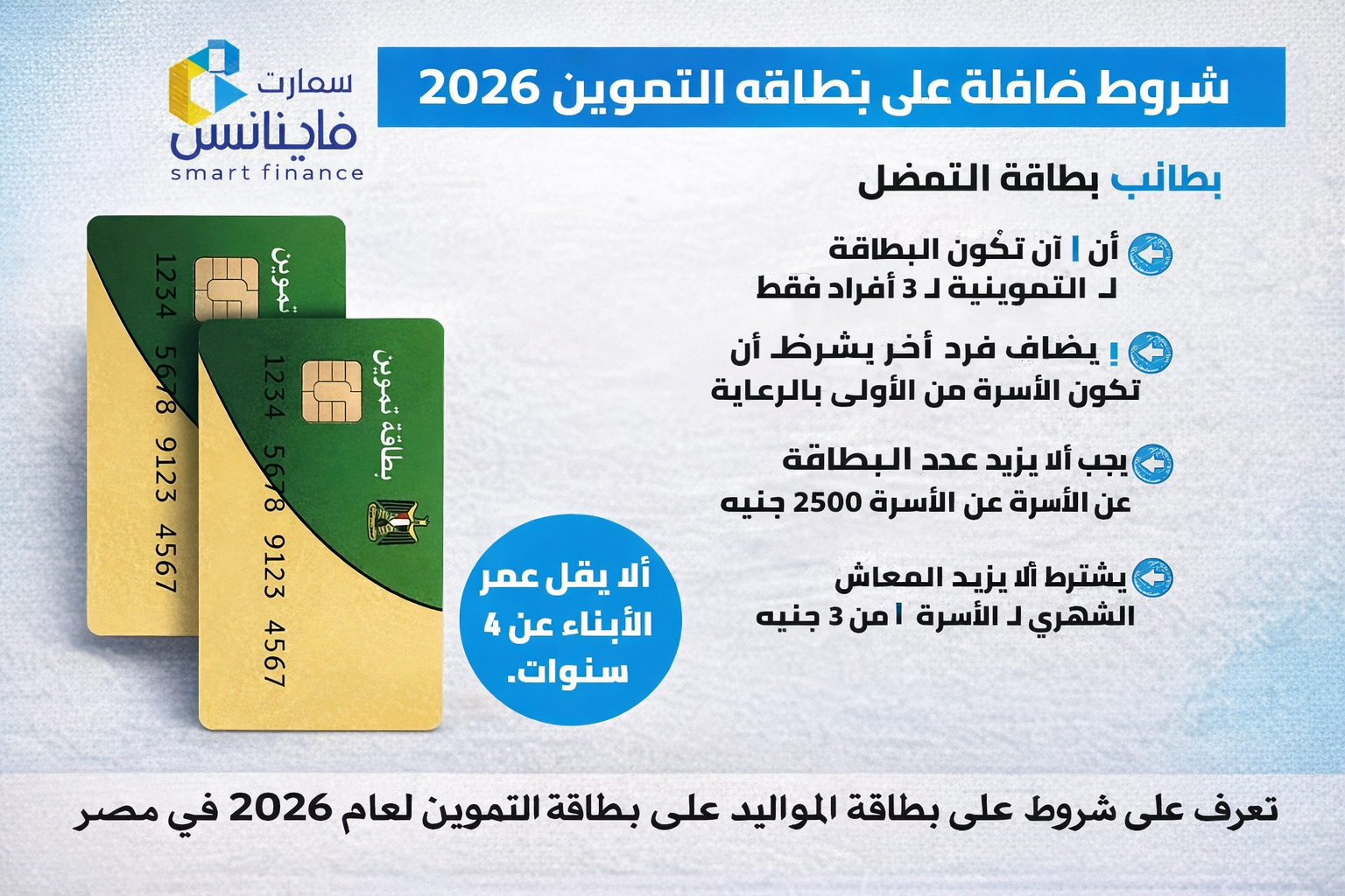 شروط إضافة المواليد على بطاقة التموين 2026.. التفاصيل الكاملة ومعايير الاستحقاق الجديدة