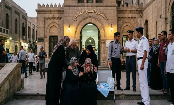 حادثة مستشفى الحسين الجامعي –  طفلة حديثة الولادة مختفية