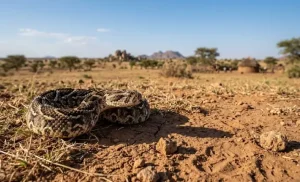 أفعي ضخمة بالسودان تهدد السكان