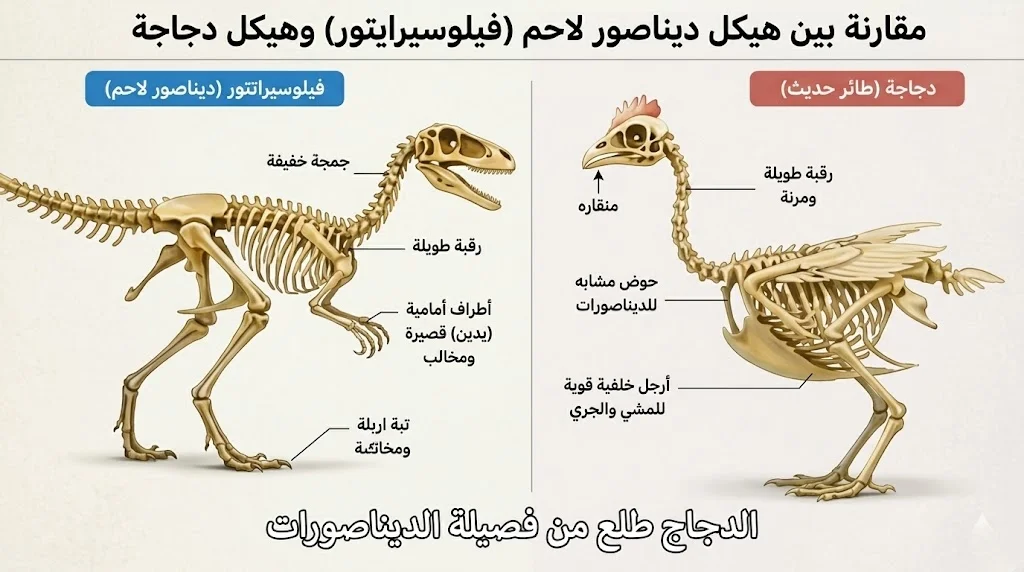 الدجاجة حفيدة الديناصورات؟ الحقيقة العلمية وراء هذا التصريح المثير