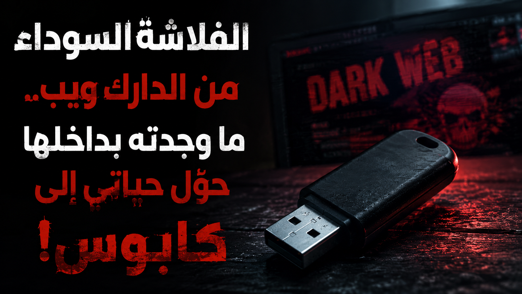 الفلاشة السوداء من الدارك ويب.. ما وجدته بداخلها حوّل حياتي إلى كابوس!