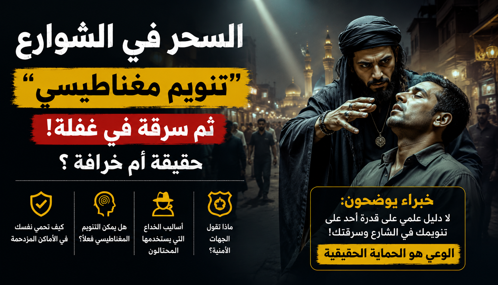 حقيقة “سحرة التنويم المغناطيسي” وسرقة المواطنين: بين الشائعات والوقائع الأمنية