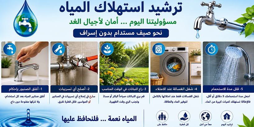 مياه الجيزة توجه إرشادات عاجلة للمواطنين لترشيد استهلاك المياه مع ارتفاع درجات الحرارة