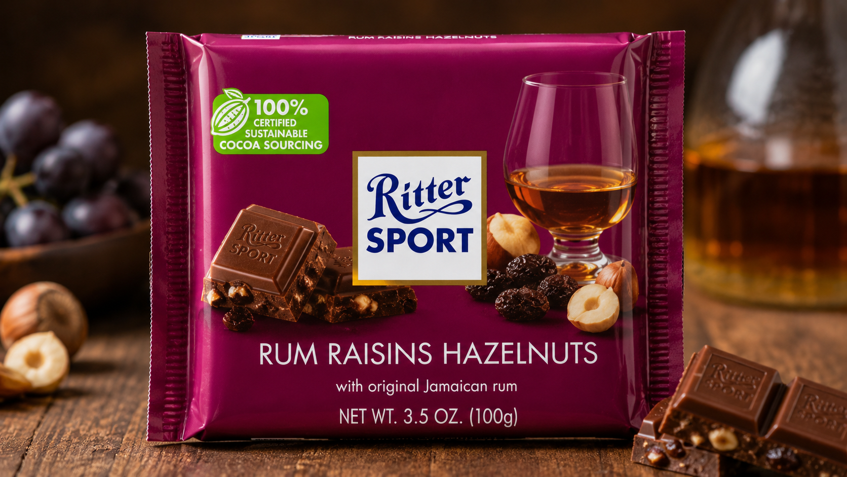 مفاجأة صادمة ..  شوكولاتة RITTER SPORT تثير الجدل بسبب احتوائها على نسبة من الخمور!