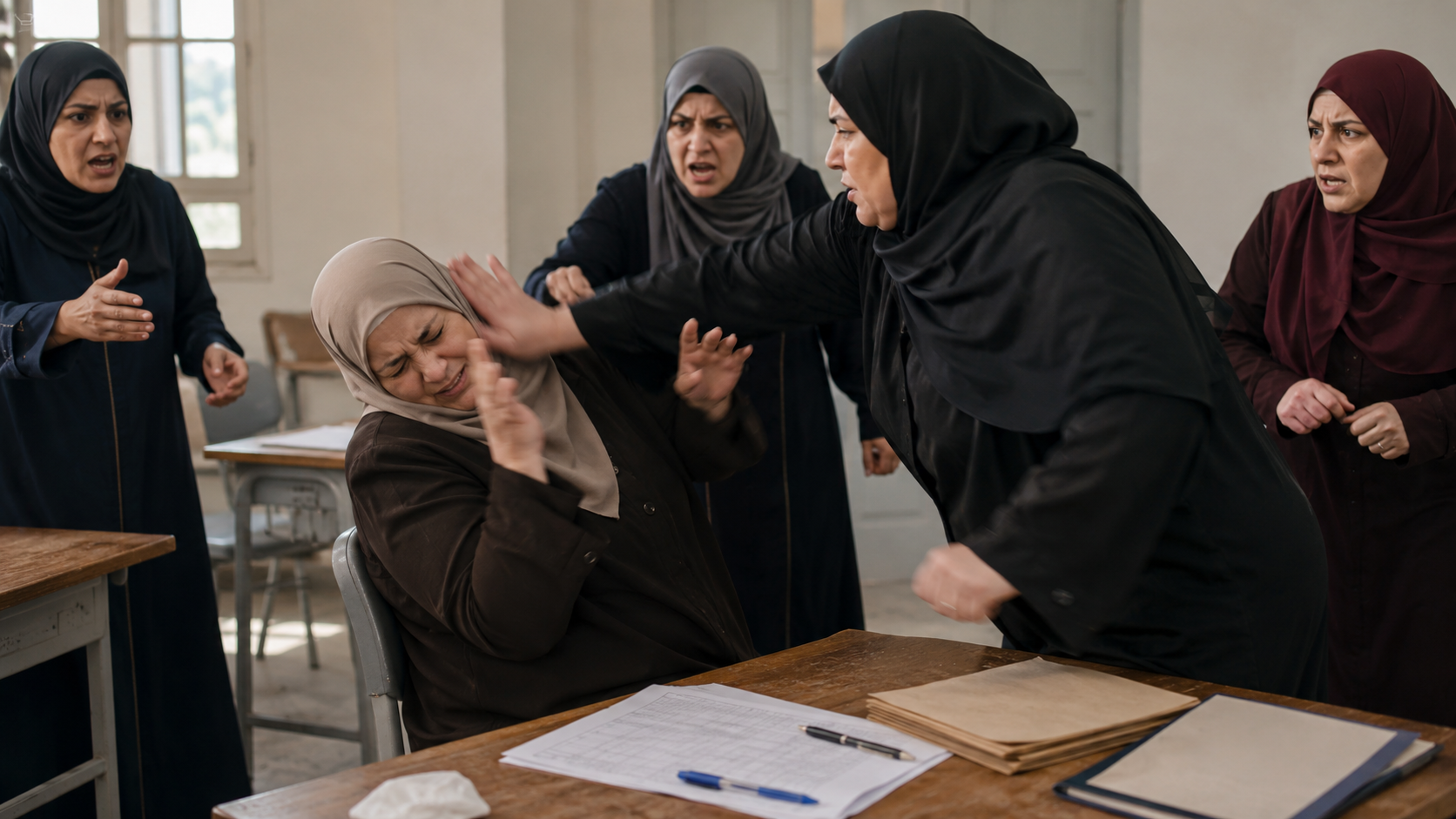 غضب داخل لجنة امتحان ينتهي بالاعتداء على مدرسة تمسكت بالقواعد