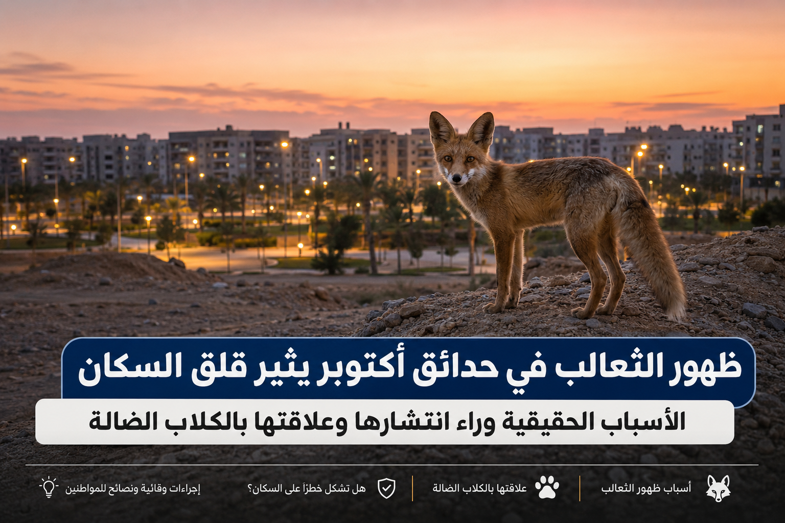 ظهور الثعالب في حدائق أكتوبر يثير قلق السكان.. الأسباب الحقيقية وراء انتشارها وعلاقتها بالكلاب الضالة