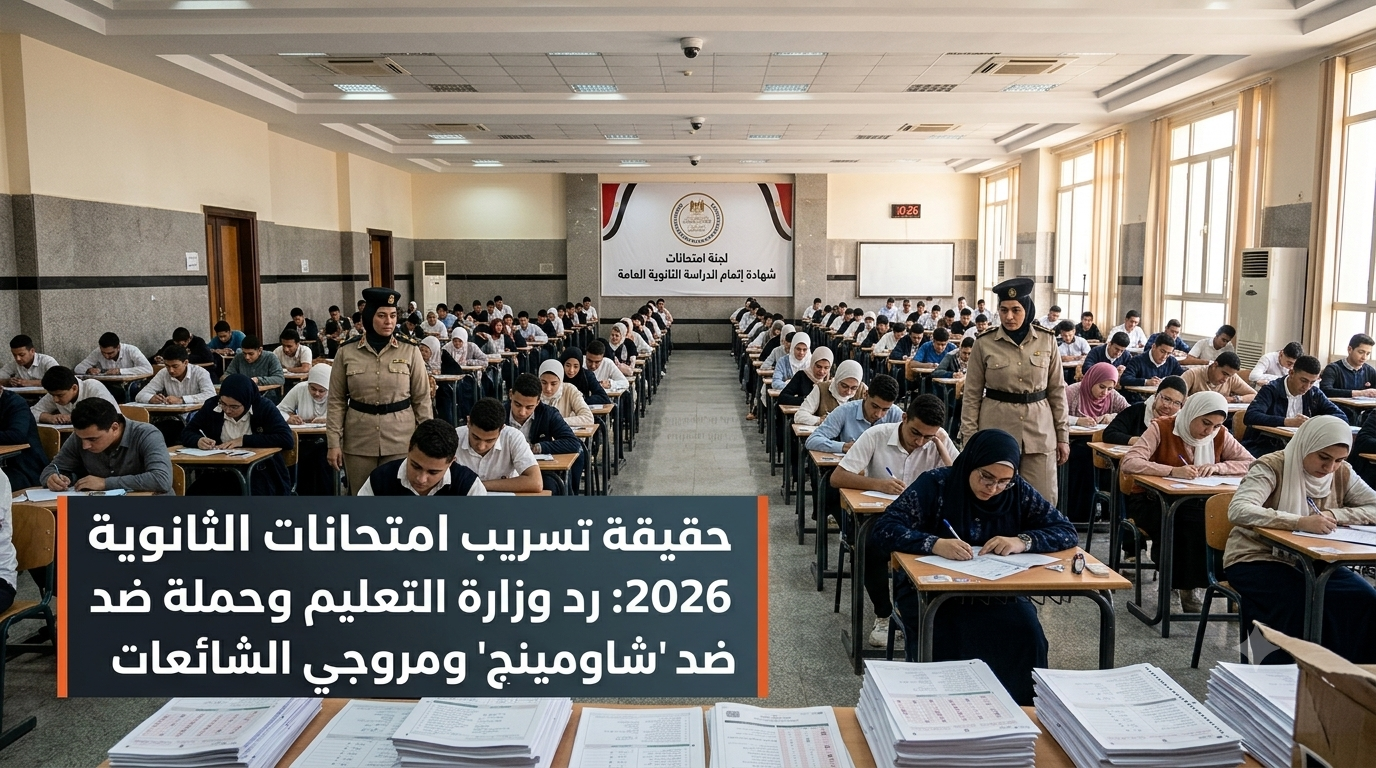 حقيقة تسريب امتحانات الثانوية العامة 2026 فجرًا.. رد حاسم من وزارة التربية والتعليم على مزاعم “شاومينج”