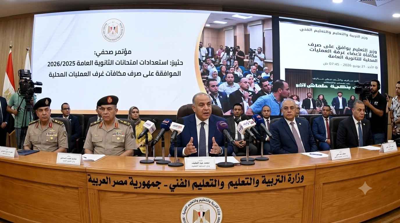 في إطار الاستعداد لشهادة الثانوية العامة 2025/2026: وزير التربية والتعليم يعتمد مكافآت غرف العمليات المحلية ويحدد ضوابط التشكيل والمهام لمنع الموانع