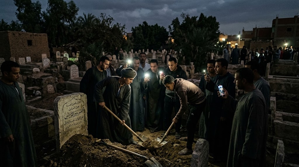 صرخات تحت التراب.. مقطع فيديو يحبس الأنفاس لأشخاص يحفرون قبراً بعد سماع أصوات غامضة تخرج منه!