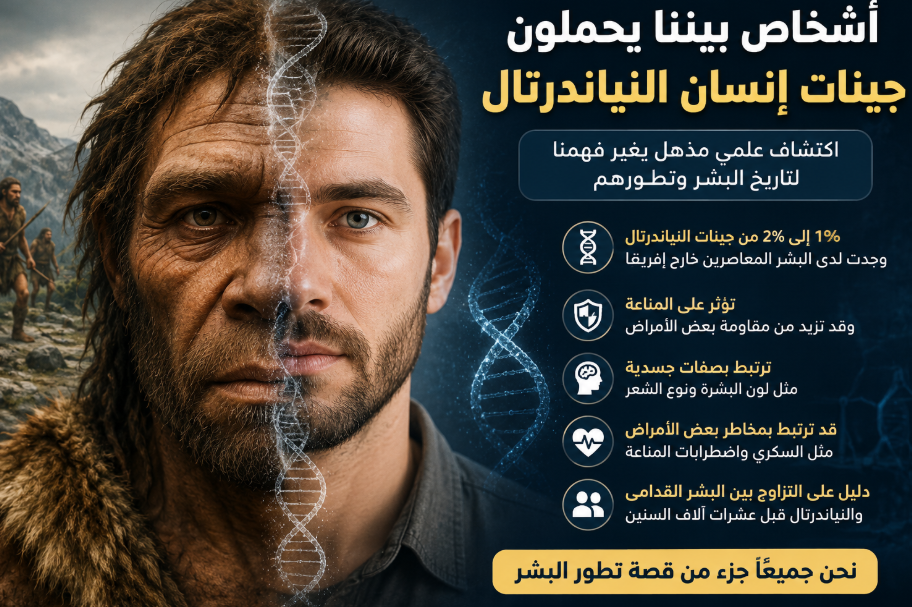 أشخاص بيننا يحملون جينات إنسان النياندرتال