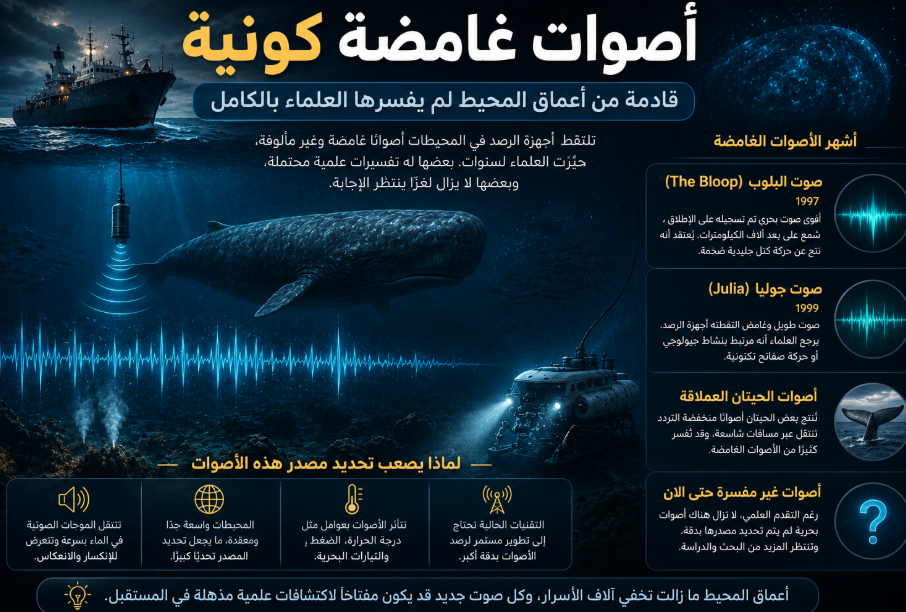 أصوات غامضة من أعماق المحيط.. ألغاز حيّرت العلماء لسنوات