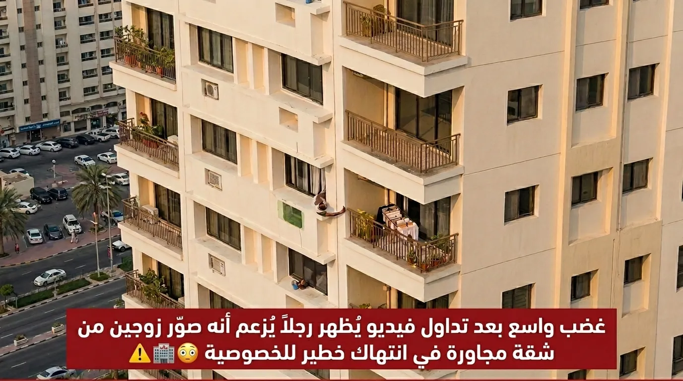 حادثة تجسس تهز منصات التواصل رجل يخاطر بحياته لانتهاك خصوصية الجيران