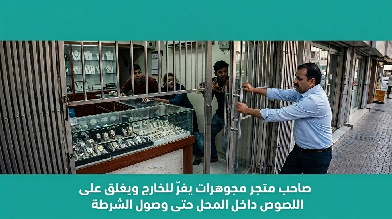 عبقرية تاجر مجوهرات في الهند حبس اللصوص قبل الفرار