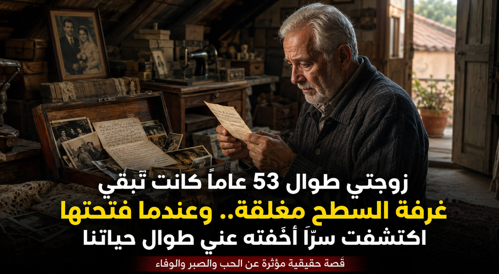 بعد 53 عامًا من الزواج.. عندما فتحت غرفة كانت زوجتي تمنعني من دخولها تغيرت حياتي إلى الأبد