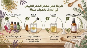 طريقة عمل معطر الشعر الطبيعي في المنزل بخطوات سهلة