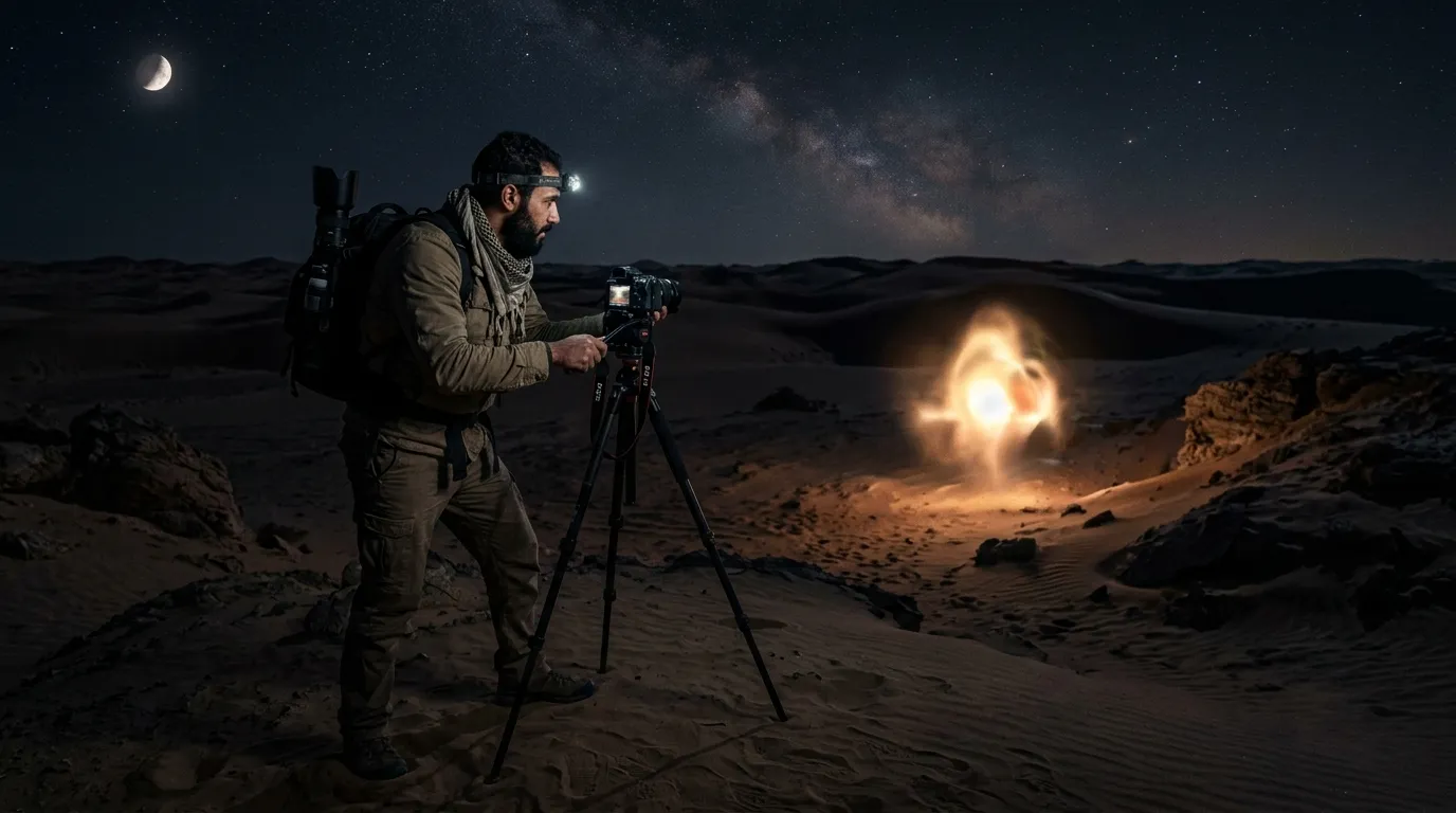 لغز “أبو فانوس”.. مغامر يوثق لحظة ظهور قاتل الصحراء الغامض!