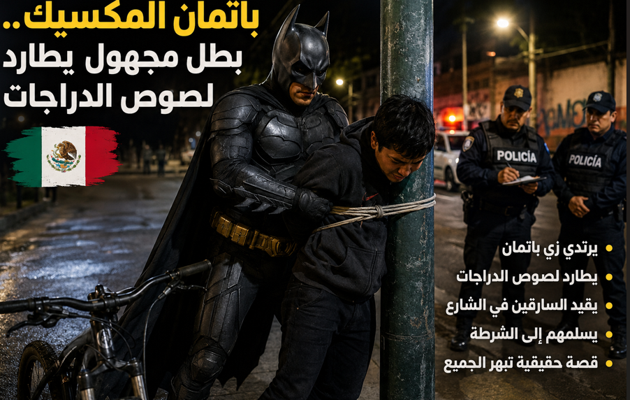 باتمان المكسيك.. بطل مجهول يطارد لصوص الدراجات