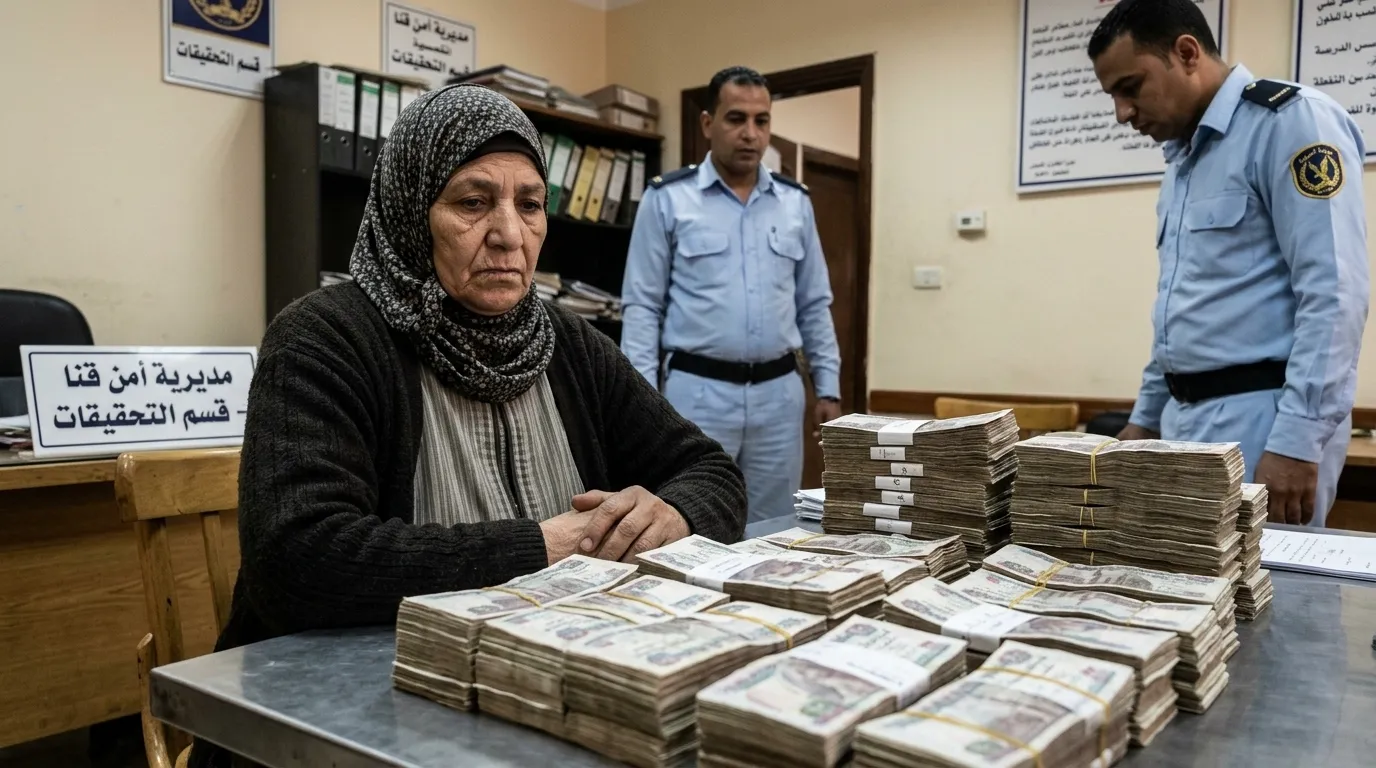 حصيلة 6 شهور شغل.. ضبط سيدة في قنا بحوزتها مليون و300 ألف جنيه