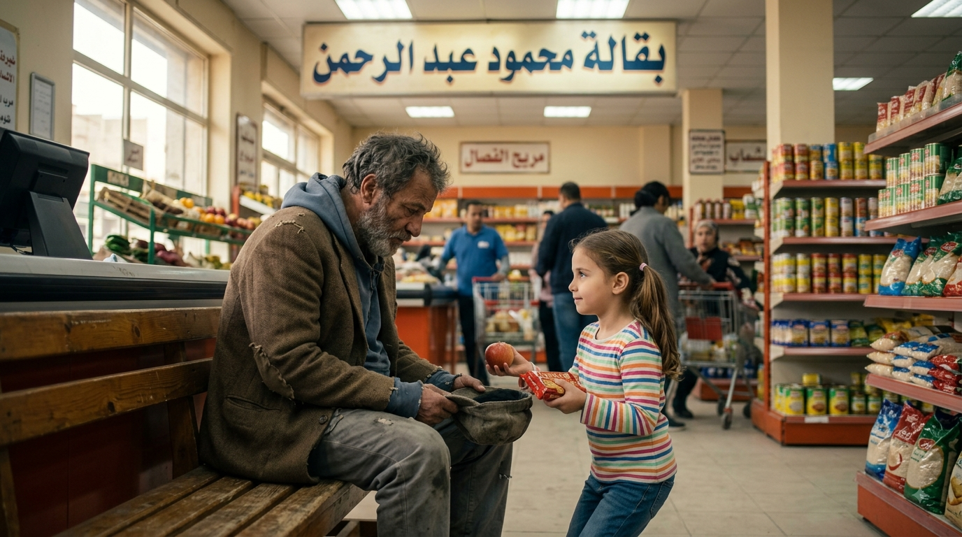 تظاهرت بأنني رجل مشرد ودخلت متجر البقالة الذي يحمل اسمي.. وما فعلته طفلة صغيرة غيّر وصيتي بالكامل