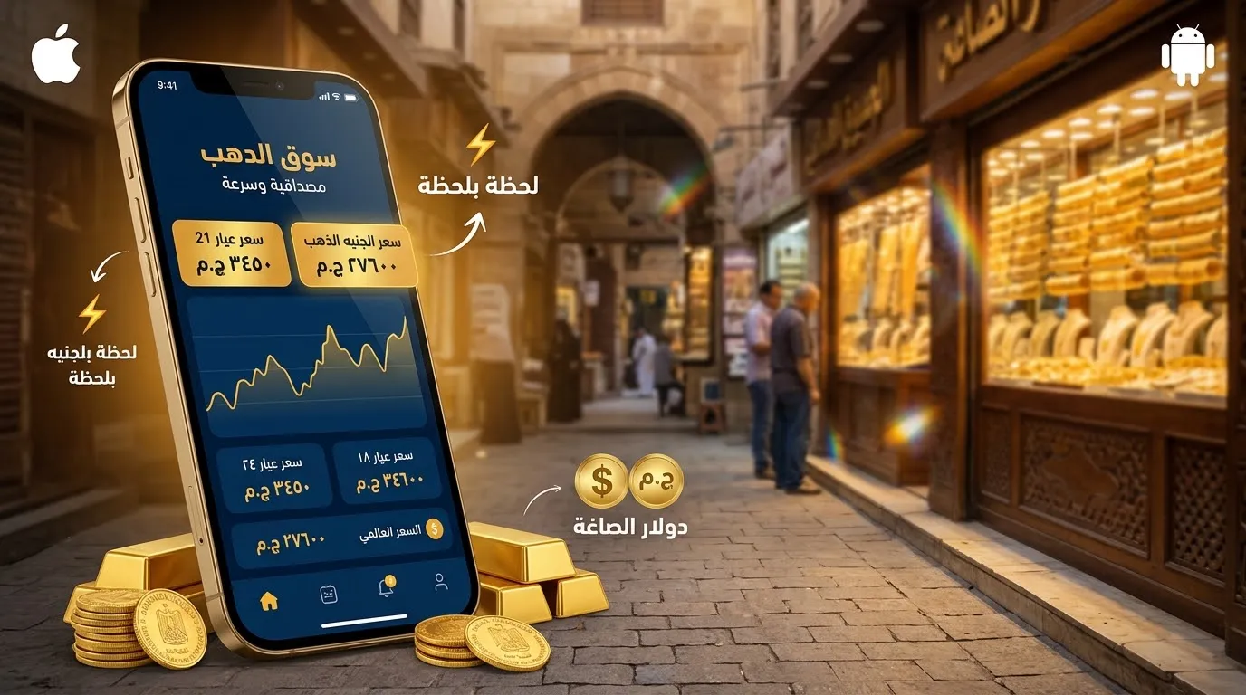 سوق الدهب| تطبيق لمتابعة سعر المعدن النفيس لحظة بلحظة بين دولار الصاغة والجنيه المصري.. «مصداقية وسرعة»